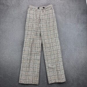 Vintage Thermo-Jac Plaid Wide‎ Leg High Waisted Trousers Multi Color Size 11-12
